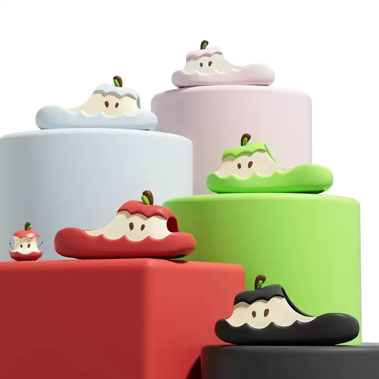 CHEDOIR 鸳鸯苹果拖鞋 夏季 卡通 可爱 舒适 家居 情侣款 EVA凉拖 防滑 厚底-鸳鸯青红  36-37码 1双* 3