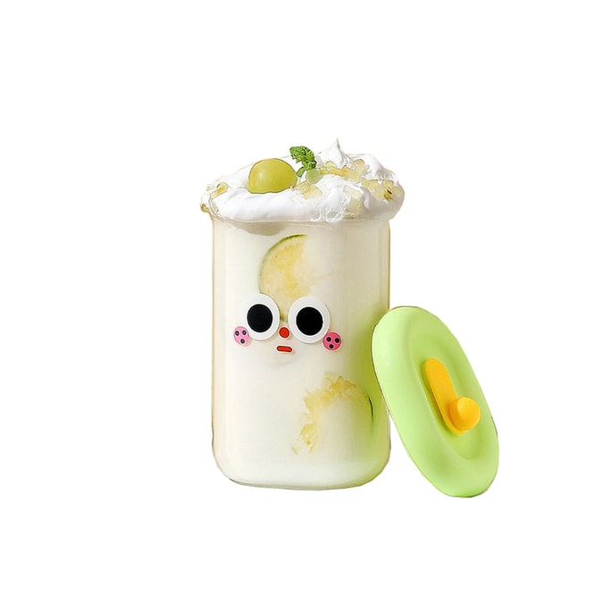 Dole Glass Mug Cute Straw Cup Blankly 550ml