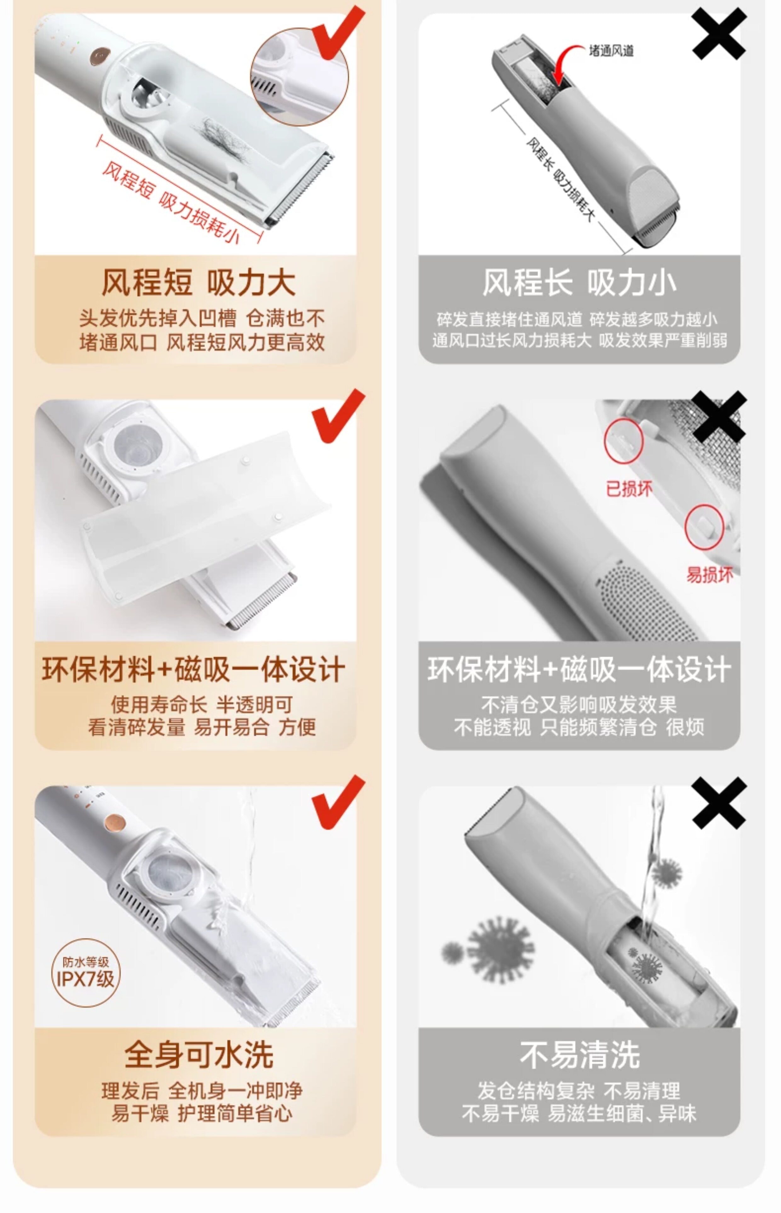 【中国直邮】 如山 婴儿理发器超轻音自动吸发宝宝剃头发新生儿童电推子剃发神器 低噪音推荐【升级小白珠】【二代逐梦家 】辛德白 1个