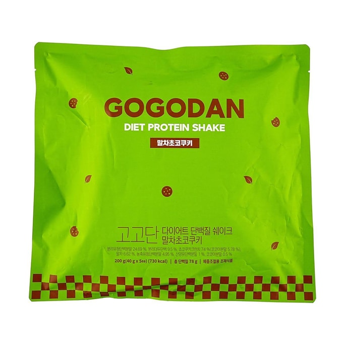 Diet Protein Shake Matcha Chocolate Cookie Flavor 5ea 7.05 oz【Low Sugar Low Fat High Protein Meal Replacement】
