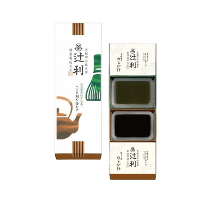 【日本直郵】 日本 日本其他 辻利 抹茶焙茶茶蕨麻糬 4個