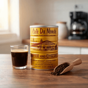 Coffee and Chicory, 15 oz【French Coffee Dark Roasted Coffee】【Low Caffeine】
