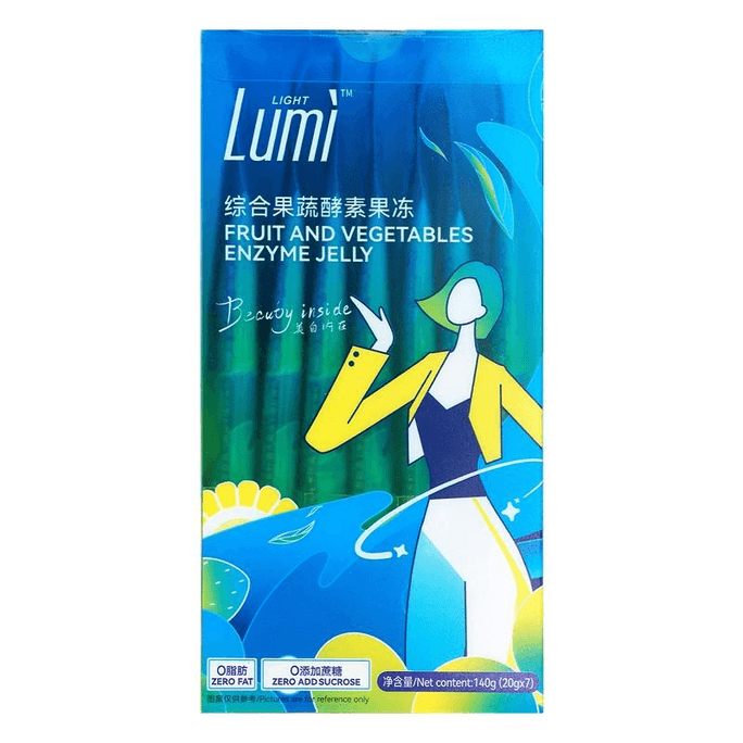 【中国直邮】Lumi light综合果蔬酵素果冻开袋即食140g*1盒