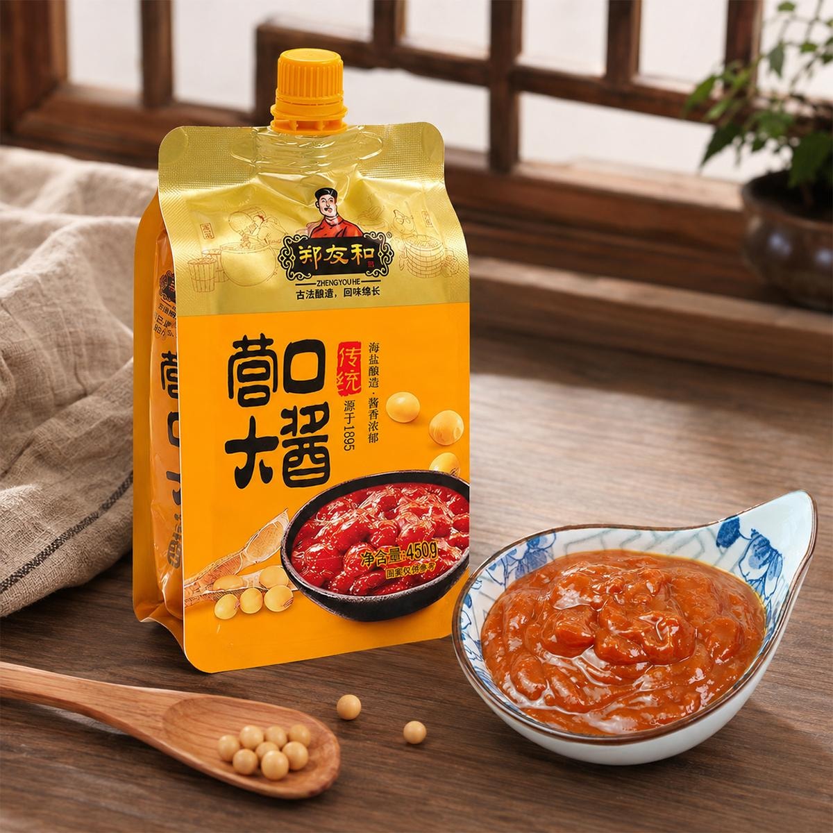 ZHENGYOUHE 営口 豆板醤 15.87oz【伝統醸造法】【無形文化遺産】 - Yami