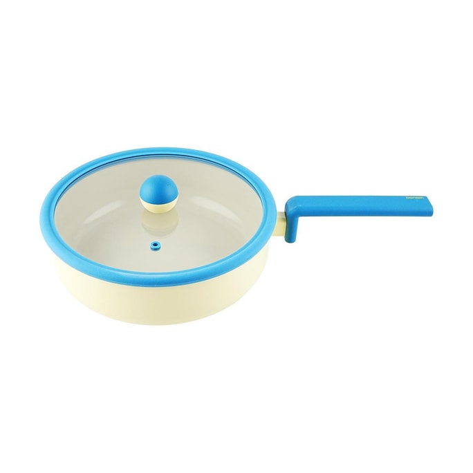 Fry Pan 9" 24cm w/ Glass Lid Ceramic Coating Induction Compatible 