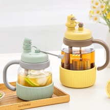 BUYDEEM Duck Design Tea Brewing Big Mug, Glass Pot & Cup, 600ml DG86/A9