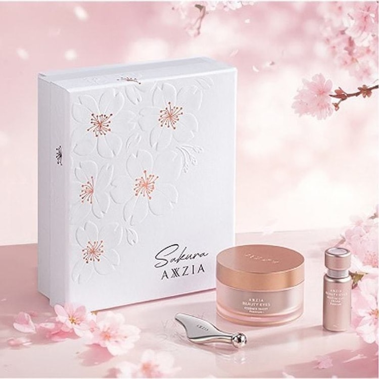 日本AXXZIA晓姿樱花眸彩•春季限定礼盒4D抗糖眼膜60枚入+御颜晶采