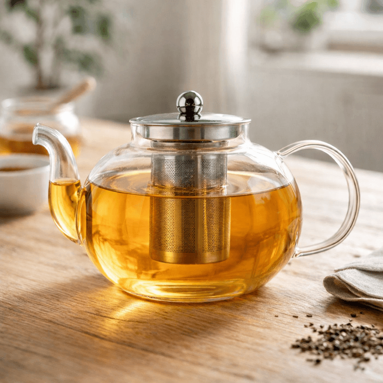 茶 coto KOTO Glass Teapot With Stainless Steel Infuser Heat Resistant Tea