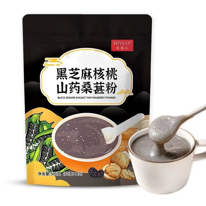 생양산 흑깨, 호두, 마, 닥나무 분말 10포(각 500g), 건강하고 영양가 있는 종합 곡물 식사. [신장을 보하고 정기와 혈을 보충하며, 간과 신장을 보양하고, 모발 성장을 촉진하고 모발을 튼튼하게 하며, 장을 윤활하게 하고 변비를 완화하며, 마음을 안정시키고 신경을 안정시킨다.]