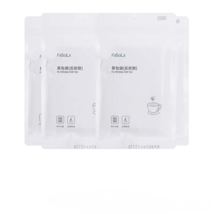 Corn Fiber Tea Bags Disposable Tea Bags Folded Back 4 Packs (400 Pieces)