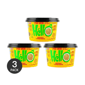  Hello Bowl Pho Wok Instant Rice Noodles , Artificially Chicken Flavor , 2.7 oz *3【3 Packs】