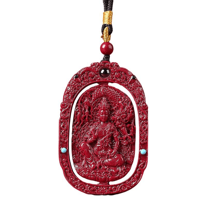 中国直送】普陀山吉祥堂 紫金砂守護仏 午年用（馬謖陀）61.6×41.1mm - Yami