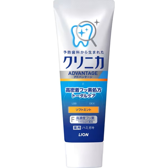 【日本直邮】日本 LION狮王 高氟酵素洁净防护牙膏 防蛀固齿清新口气 柔和薄荷味 130克 1 份