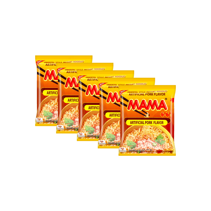 【Value Pack】Authentic Thai Taste Oriental Style Instant Noodles Pork Flavor 90g*5