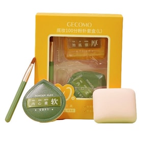 GECOMO Marshmallow Puff + Concealer Brush Sponge Cushion Puff Beauty Egg