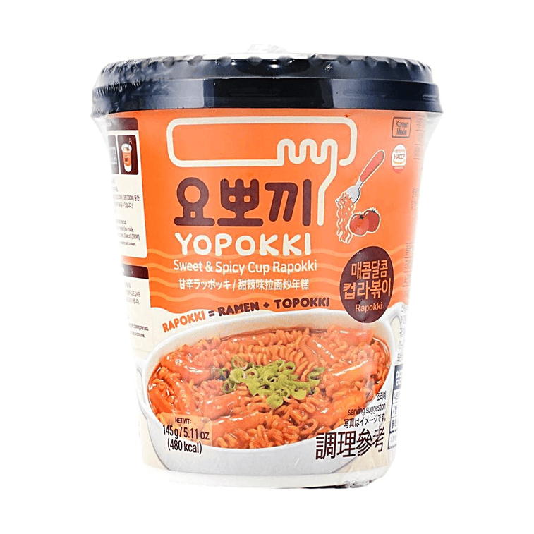 韩国YOPOKKI 拉面+炒年糕 甜辣口味 杯装 145g【韩式经典 双重口感】 4