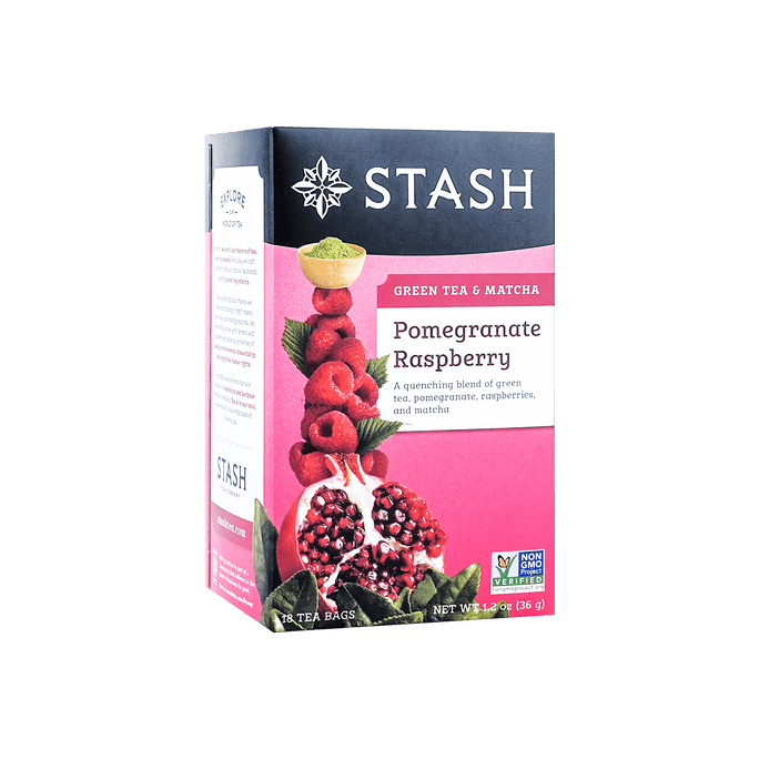 美国STASH 石榴树莓茶 18包入 【Non GMO】
