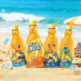 【Disney Zootopia Collaboration】Iced Black Tea with Flavored Jelly, 16.1 oz *6【6 Packs】【Packaging Varies】【Yami Exclusive】