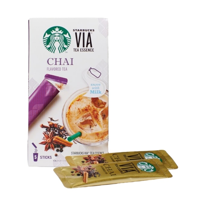 STARBUCKS  Local Limited Via Tea Essence chai Powder 5 packs
