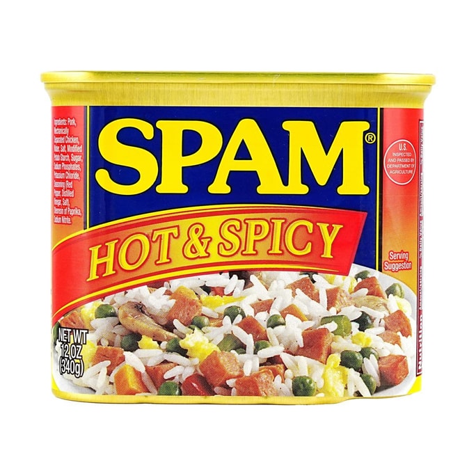 Spam, Hot & Spicy Flavor, 12oz 【For Hot Pot , BBQ, Sandwich】