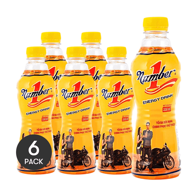越南NUMBER 1 能量功能飲料 330ml *6【6份超值裝】【運動健身加班熬夜快速補給】