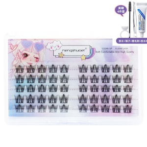 Comic Segmented Eyelashes #Bushy Little Devil Free Glue