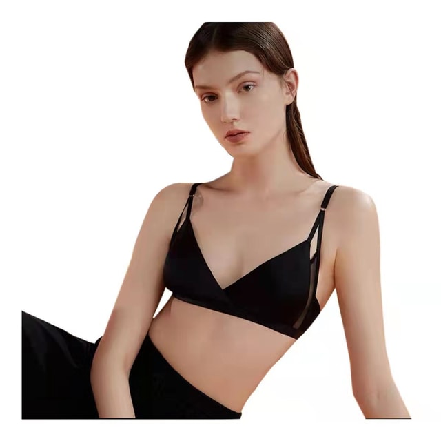 Inside And Outside Mulberry Silk No Underwire Small Breasts Triangle Cup  Thin Bra NZFBC313# Black XL - Yamibuy.com