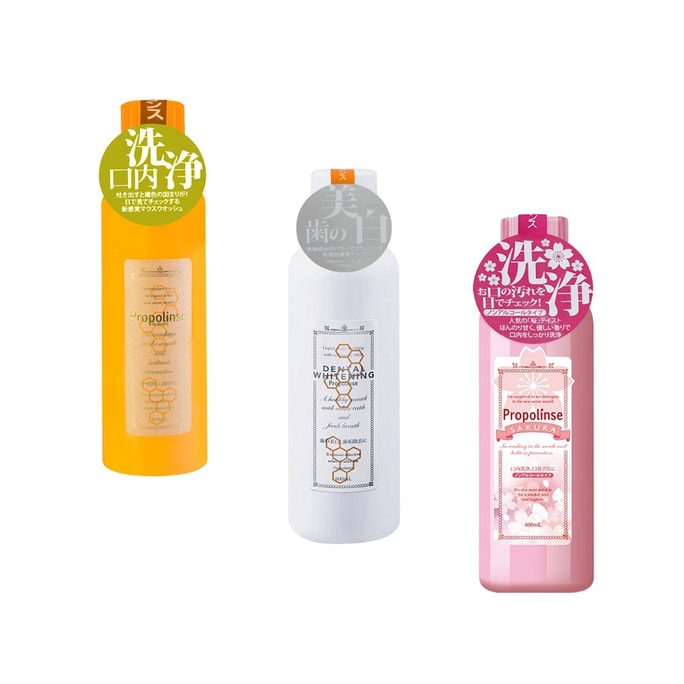 【Limited Special Combo】Mouth Wash 3 Bottles Combo Original x1 Brightening x1 Sakura x1