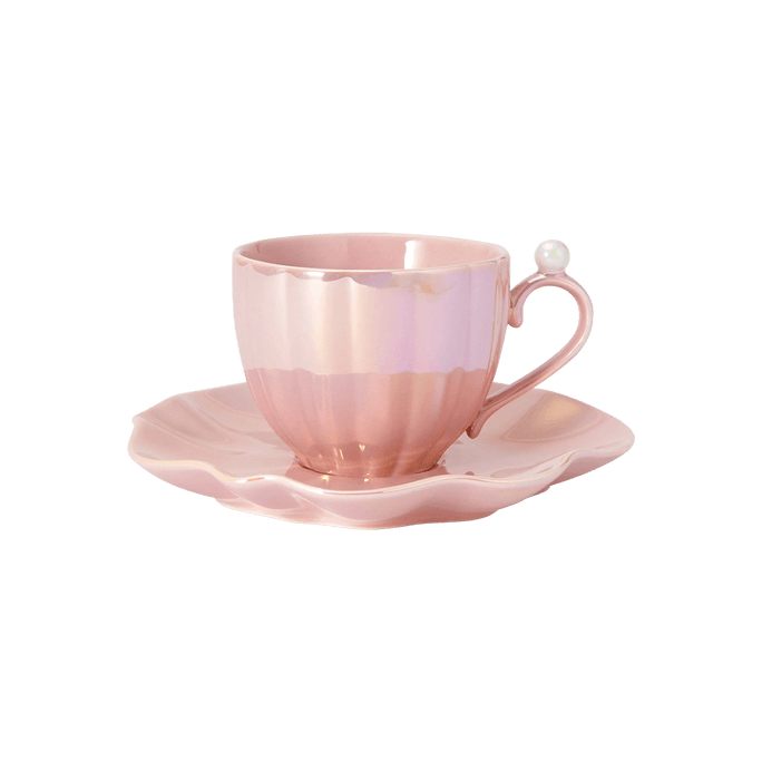 OPAL Shell Cup and Saucer Pink