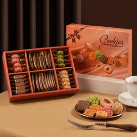 Assorted Cookies Gift Box 10.58 oz【Matcha, Cocoa, Montos, Nut, Raisin, Oatmeal, Coffee, Rose Flavors】