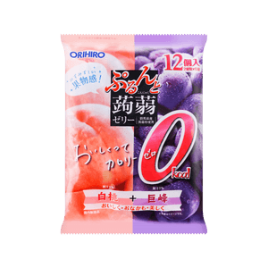 Konjac Jelly Peach and Grape Flavor,Low Calories 0 Fat,7.61 oz