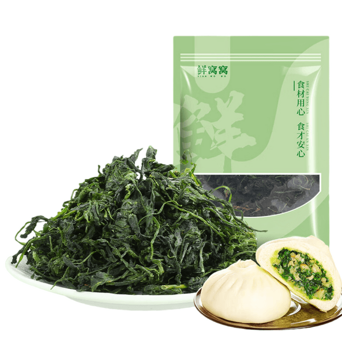 【中国直邮】 鲜窝窝 荠菜干  新鲜野菜 荠菜干货 包饺子食材 饺子馄饨包子馅料干菜 200g