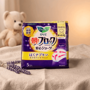 日本KAO花王 LAURIER乐而雅 A超吸收安睡系列 夜用最强全方位保护 安睡裤晚安裤 裤型卫生巾 L号 5片入 (包装随机发送)