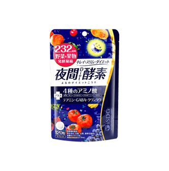 日本ISDG医食同源 夜间酵素 232种果蔬 有机果蔬发酵 减肥瘦身燃脂 120粒入