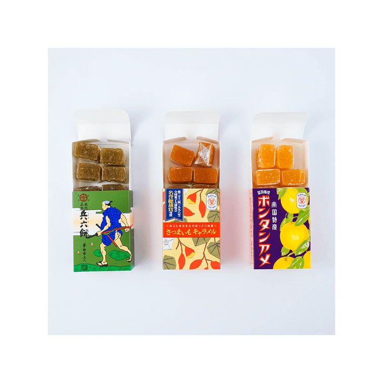 和菓子詰め合わせ - 兵六餅、さつまいもキャラメル＆ボンタンアメ、16.93オンス 20