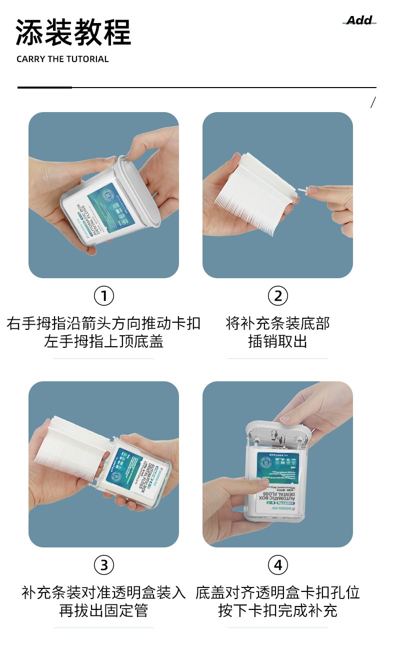 Rong Qiao Fils Dentaires Recharge 200 pièces/boîte Fibre Polymère Haute Tension