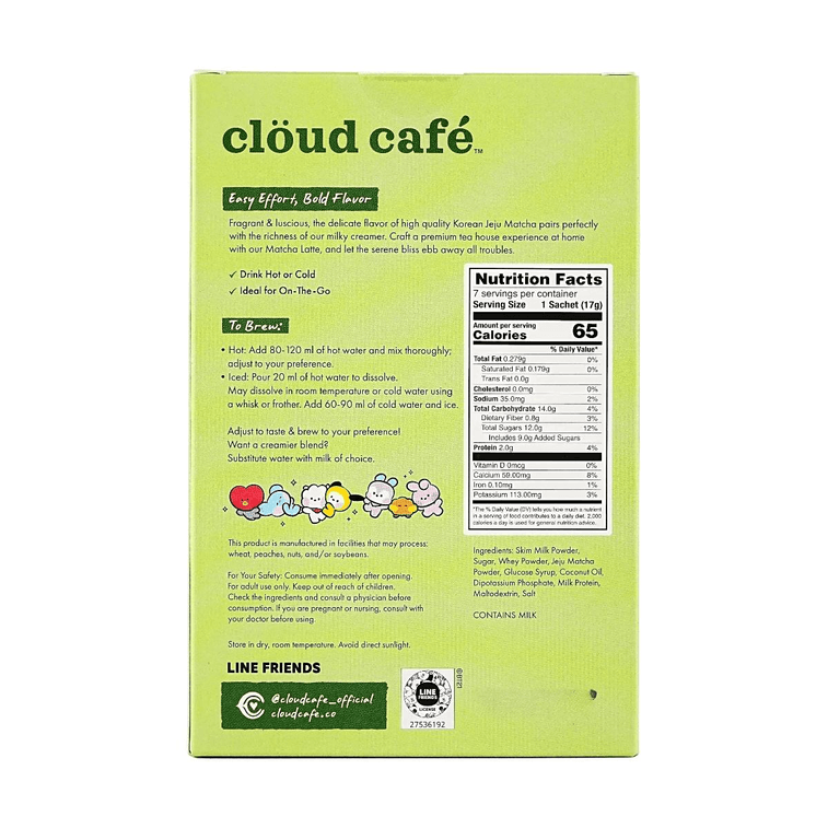 BT21 콜라보레이션 말차 라떼 인스턴트 드링크 7개입/박스 3