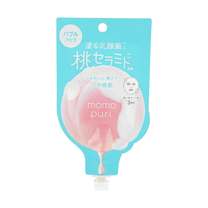 日本BCL momo puri 涂抹式乳酸菌桃子神经酰胺活氧泡泡面膜【深层清洁】【补水保湿】【焕亮肤色】