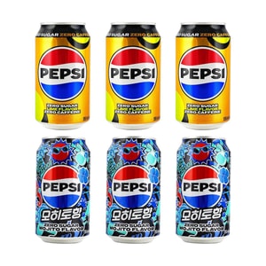 Pepsi Cola Zero Sugar Mojito Flavor+Lime Flavor,12 fl oz*6【6 Combo Packs】