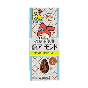 日本KIKKOMAN万字 无糖杏仁豆浆 200ml 【无糖清爽】【含维生素E】