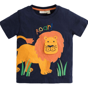 美国 MOM LOVES ME 儿童男孩/婴儿狮子恤海军蓝 2-3岁