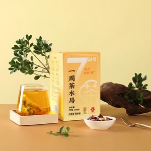 李良济 一周茶水局套装 14包入 五指毛桃伏湿茶+人参黄芪元气茶+罗汉果百合舒润茶+党参山药裨味茶+紫芝酸枣仁晚安茶+茱萸玫瑰红颜茶+石斛玉竹清润茶【盒马同款】