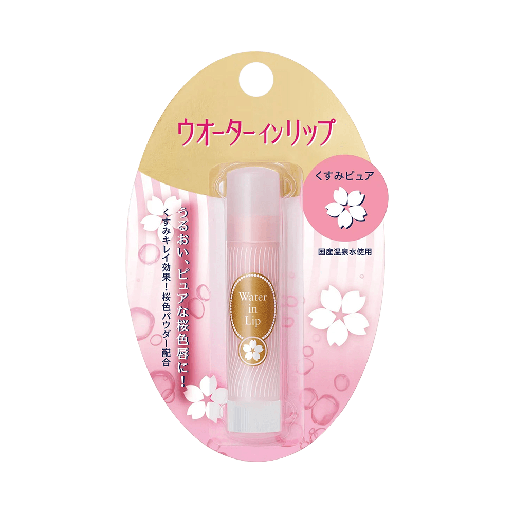 日本finetoday||waterinlip 保濕提亮潤唇膏||櫻色3.5g