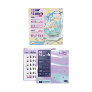 Série Étoile Filante, Faux Cils 3D Sans Colle, 2pcs #Plain Water + Baileys【TK HOT】