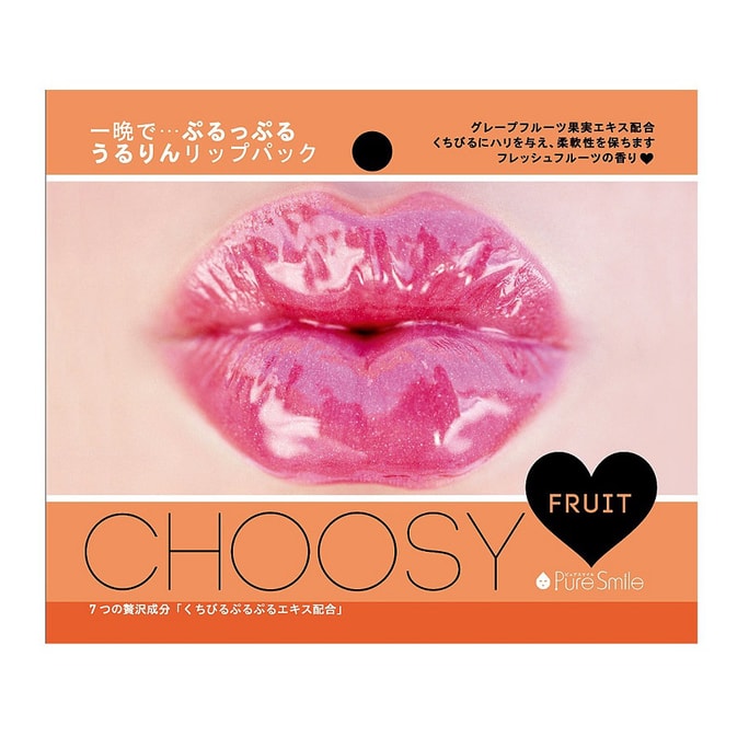 일본 PURE SMILE CHOOSY 투웨이 보습 립 마스크, 상큼한 과일향