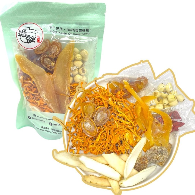 Mini Dried Abalone Cordyceps Flower And Conch Slices Soup. Four Seasons Nutritious Soups