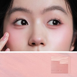 JUDYDOLL橘朵 微光清透腮红 水缎光双色腮红盘 5g #02 水波粉 奶油白桃色 百搭不挑皮