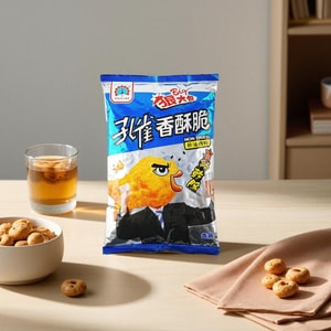 台湾乖乖 孔雀香酥脆 香鱼酥米果 狠大包 104g【非油炸】