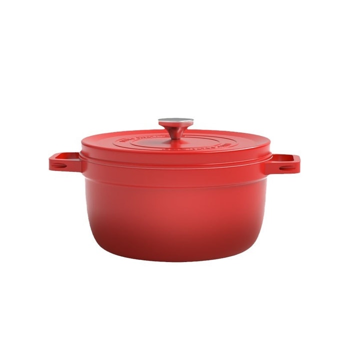 Cast Iron French Enamel Cooker Pot with Lid Cherry Red 3.8L 9.45 Inch 【Year Of Dragon Limited Edition】