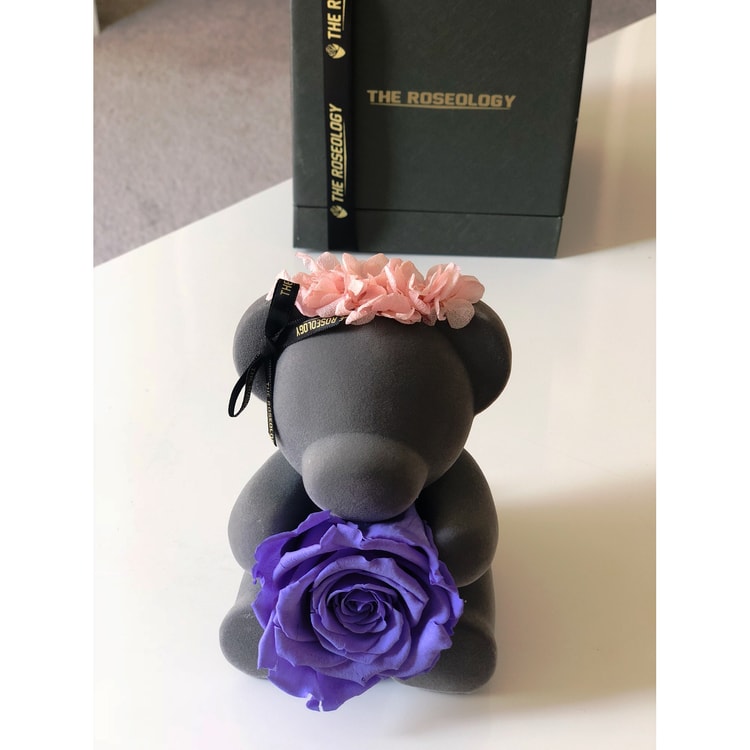 Theroseology 永生玫瑰永生绣球抱抱熊永生花 紫色 亚米网